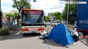 台中,潭子,聯結車,機車,死亡,車禍（圖／翻攝畫面）