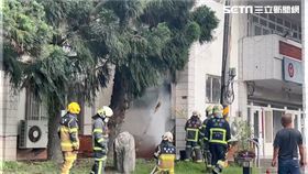 雲林,西螺分局,電箱起火,疏散（圖／翻攝畫面）