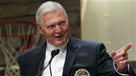威斯特（Jerry West）是著名的NBA「標誌先生」（Logo Man）（圖／美聯社／達志影像）