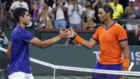 ▲「大、小蠻牛」艾卡拉茲（Carlos Alcaraz）、納達爾（Rafael Nadal）將在巴黎奧運合拍。（圖／美聯社／達志影像）