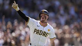 ▲梅瑞爾（Jackson Merrill）擊出再見全壘打！21歲又54天寫下教士隊史最年輕紀錄。（圖／美聯社／達志影像）