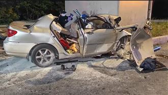 台65線2車追撞　1車撞橋墩駕駛慘死畫面曝