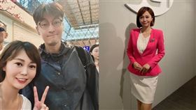 到機場幸運與胡歌合影。（圖／翻攝自邱子玲臉書）