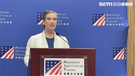 ▲美國在台協會處長孫曉雅主持之記者會（圖／記者高逸帆攝影）