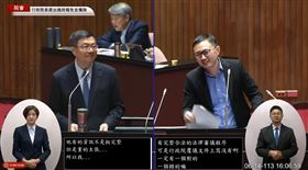 廖先翔質詢卓榮泰。(圖/翻攝自國會頻道)