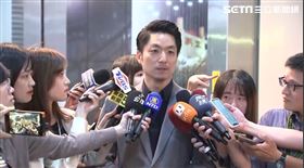 蔣萬安出席「黃埔建軍的時代精神」特展記者會接受媒體訪問。