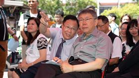 柯文哲出席立法委員張啓楷彰化聯合服務處揭牌。（圖／民眾黨提供）