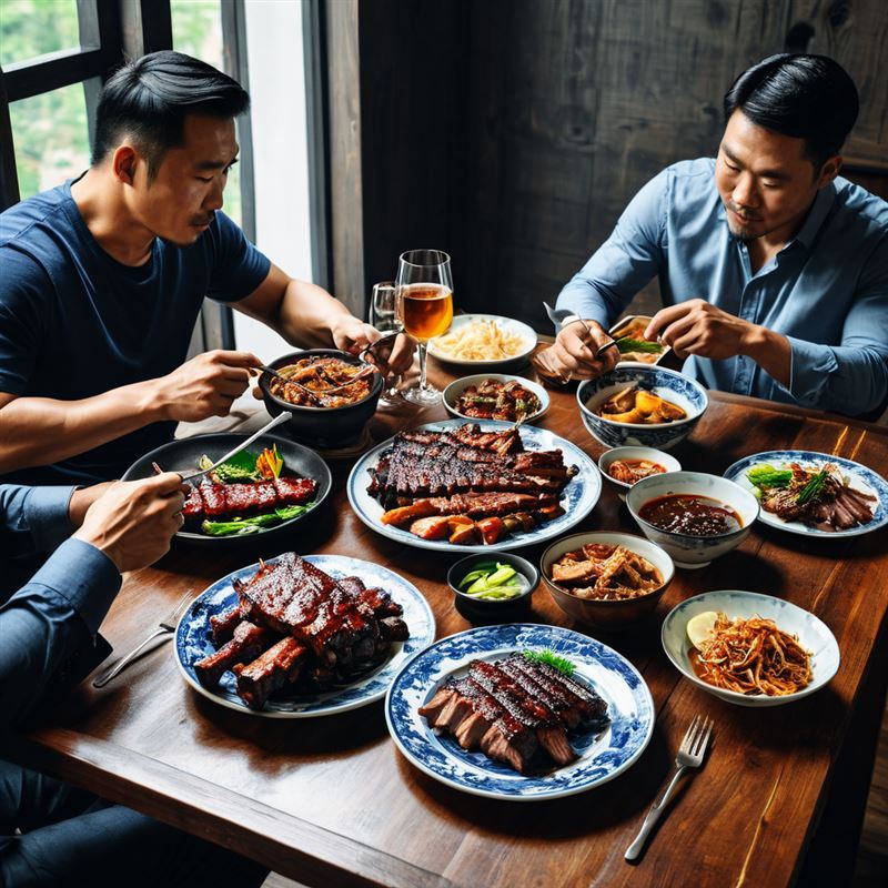 年末尾牙與聚餐頻繁，不少上班族的作息與飲食變得不規律。（圖／AI生成）
