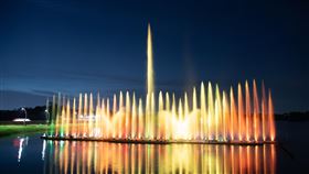 水庫水位回升  蘭潭音樂噴泉21日晚間恢復演出嘉義市政府16日表示，蘭潭水庫整體蓄水量超過8成，音樂噴泉21日晚間7時30分恢復演出，近日廠商已進駐，調整設備。（嘉義市政府提供）中央社記者姜宜菁傳真  113年6月16日