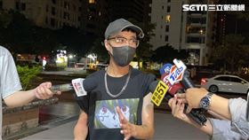 朱姓經紀人獨自前往三張犁派出所應訊。（圖／記者楊忠翰攝影）