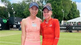 詹皓晴與俄羅斯搭檔在德國柏林賽晉級8強。（圖／詹皓晴提供）