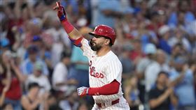 ▲舒瓦伯（Kyle Schwarber）6月開轟率超車貝比魯斯（Babe Ruth）。（圖／美聯社／達志影像）