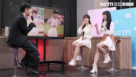 啦啦隊女神李多慧、最美翻譯Qma受邀來到小記者大明星。（圖／記者楊澍攝影）