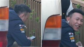 到達體育館後，小春先是和隨行人員走到校園角落處蹲下抽菸。