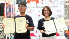 台灣96自行車協會與日本沖繩縣自転車競技聯盟於16日正式結為姊妹會。（圖／96聯賽提供）