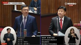 傅崐萁質詢卓榮泰。(圖/翻攝自國會頻道)