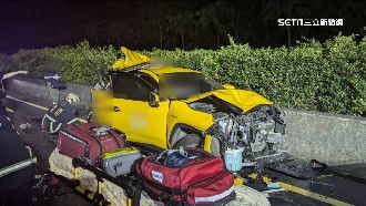 國1南下貨車未注意釀7車連環撞　10人送醫