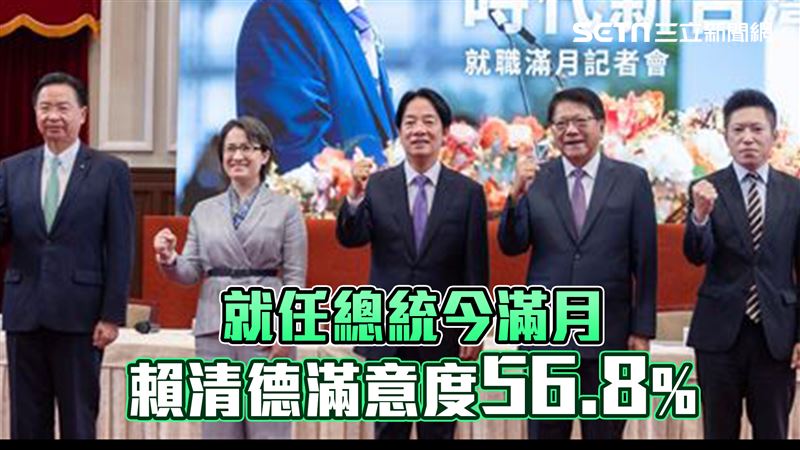 賴清德今就職滿月　最新滿意度民調曝光