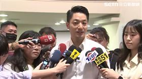 蔣萬安出席「2024大稻埕夏日節啟動記者會」會前受訪。