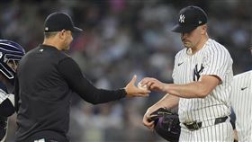 ▲羅登（Carlos Rodon）先發3.2局挨3轟。（圖／美聯社／達志影像）