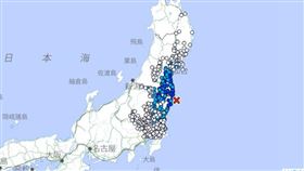 日本福島縣外海規模4.9地震　最大震度4級（圖／日本氣象廳）