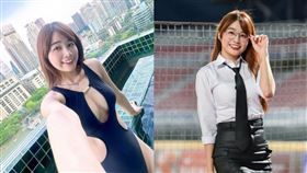 啦啦隊成員陳伊擁有可愛的虎牙，受封「虎牙女神」。（圖／翻攝自IG）