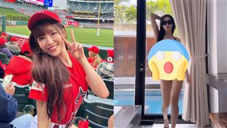 樂天女孩脫了「高衩泳衣開3洞」形狀全露