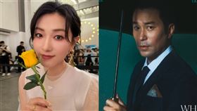 萬茜（左）曾與張孝全（右）傳緋聞。（圖／翻攝自微博）