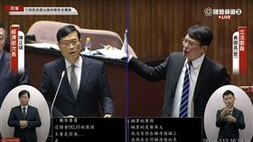 黃國昌質詢經濟部次長陳正祺。（圖／翻攝自國會頻道直播）