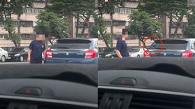 桃園男徒手敲碎擋風玻璃。（圖／翻攝自爆料公社）