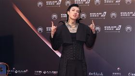 Marz23（阿夜）與台法混血辣模妻Lea（鄭又寧）走金曲紅毯（圖／記者鄭孟晃、楊澍攝）