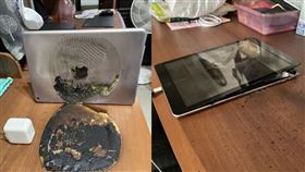 網友疑因使用非原廠充電線導致自燃，向蘋果客訴後，竟獲得賠償。（圖／翻攝自PTT）