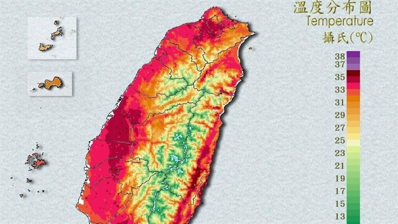 熱！氣象署續亮高溫燈號　10天天氣一次看