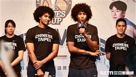 ▲第43屆威廉瓊斯盃賽前記者會，中華男籃藍隊球員賀丹、賀博。（圖／記者劉彥池攝影）