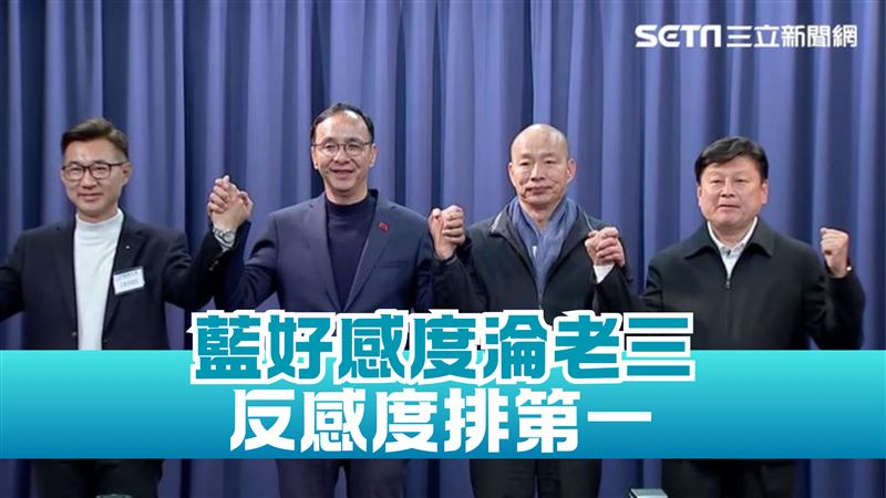 民調／藍好感度淪老三　反感度54%排第一