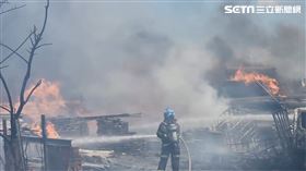雲林,板模暫置場,大火,黑煙（圖／翻攝畫面）