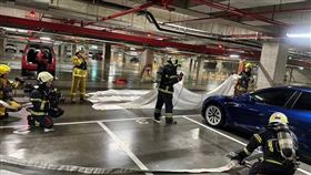 滅火演練,電動車,充電樁,中華分隊,高雄市消防局,第二大隊