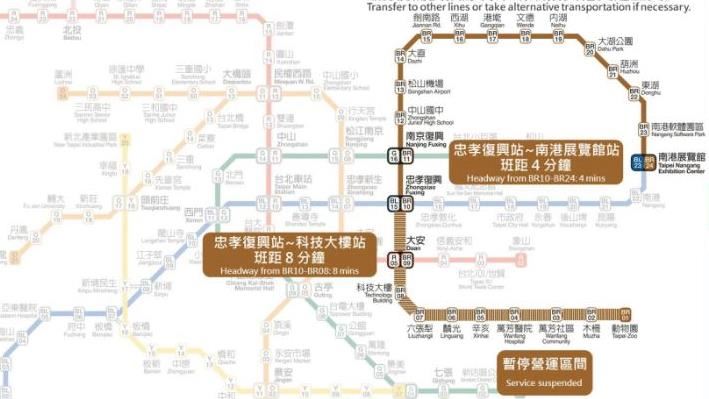 北捷文湖線六張犁至動物園站暫停營運