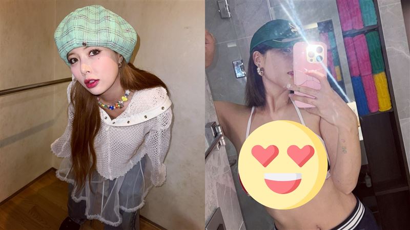泫雅浴室對鏡自拍　超兇雙球反射全露餡