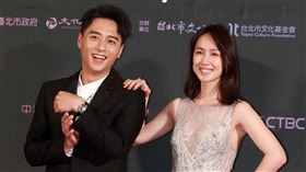 鄭仁碩、小薰出席2019台北電影節頒獎典禮。（記者邱榮吉/攝影）