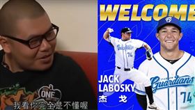 ▲富邦悍將新洋投杰戈（Jack Labosky），因為中文譯名引發話題。（圖／翻攝自YT、富邦悍將提供）