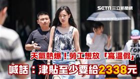 天氣熱！勞工想放高溫假。（圖／三立新聞網製圖）