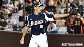 ▲統一獅臺北大巨蛋對中信兄弟，王凱程守住球隊勝利。（圖／記者劉彥池攝影）