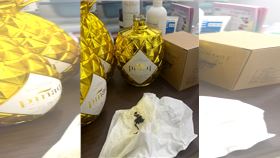 好市多利口酒爆「倒出逾20隻泡爛黑蟲」！台中男狂嘔見血　財政局出手了。（圖／翻攝自黃守達臉書）