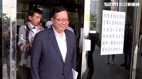 ▲鄭文燦五百萬交保步出桃檢