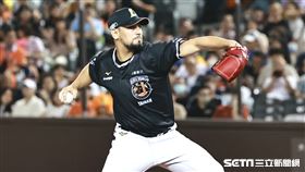 ▲統一獅臺北大巨蛋對中信兄弟，先發投手勝騎士。（圖／記者劉彥池攝影）