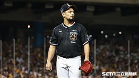 ▲統一獅臺北大巨蛋對中信兄弟，先發投手勝騎士投完7局僅挨2安失1分。（圖／記者劉彥池攝影）