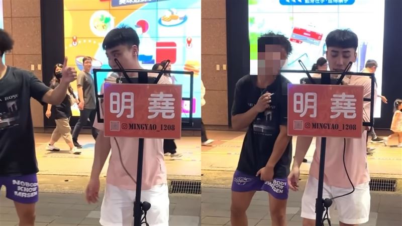 信義區街頭藝人遭大鬧　超扯畫面曝光了