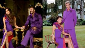 貝克漢和老婆維多利亞慶祝結婚25週年。（圖／翻攝臉書）