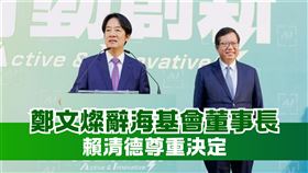 賴清德、準海基會董事長鄭文燦（圖／民進黨提供）